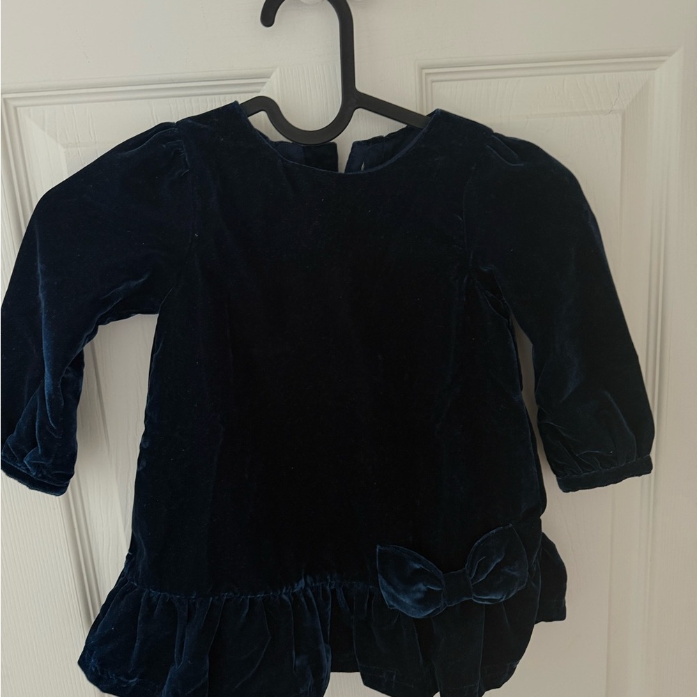 Ruffle Butts Blue Formal Dress with Ruffled Hem